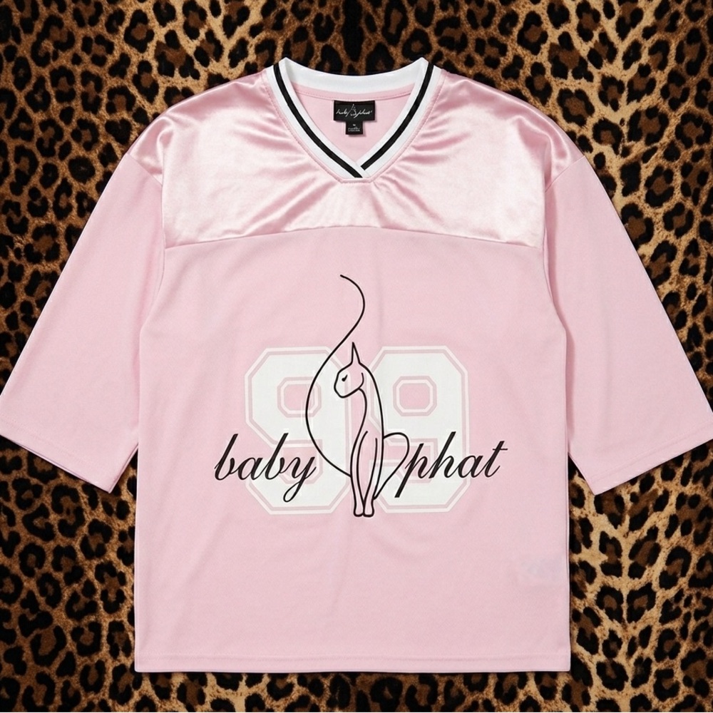 Baby Phat Pink Satin Graphic Jersey